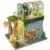 Kit de modèle de Maison de poupée Miniature en Bois Bricolage, Kit dartisanat de Mini pièce avec Cache-poussière et Accessoi