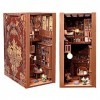 GuDoQi Kit de serre-livres en bois à monter soi-même, maison de poupée miniature, serre-livres pour adulte, cadeau dannivers