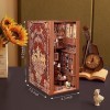 GuDoQi Kit de serre-livres en bois à monter soi-même, maison de poupée miniature, serre-livres pour adulte, cadeau dannivers