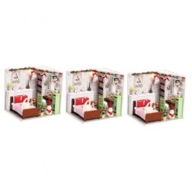 Totority 3 Ensembles Ornement De Bureau Jouets De Décendance Bricolage Modèle De Maison en Bois Fait À La Main Petite Maison 