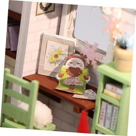 Totority 3 Ensembles Ornement De Bureau Jouets De Décendance Bricolage Modèle De Maison en Bois Fait À La Main Petite Maison 