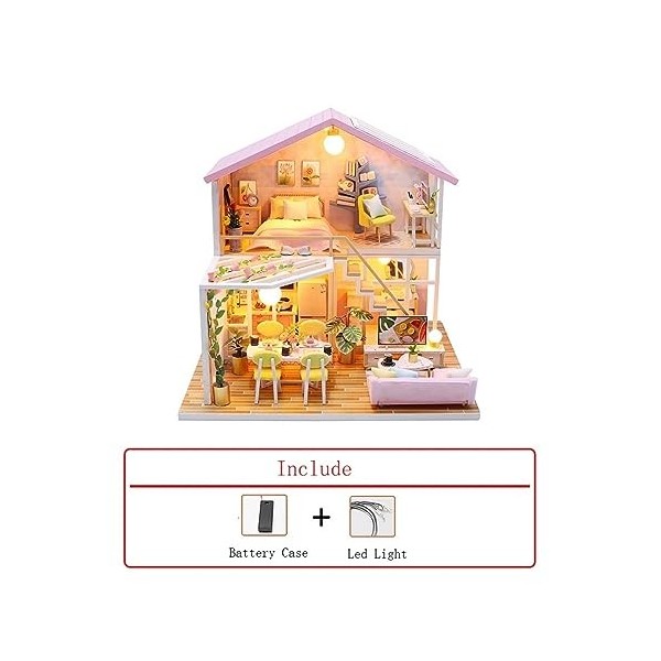 Assembler des modèles de bâtiments pour: Mini bâtiment cabane Jouet for Enfants Mini Maison Maison de poupée en Bois Puzzle d