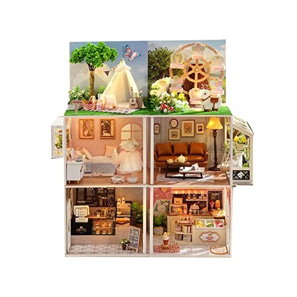 Maison de poupée en kit à assembler, Maisons de poupées, accessoires et  miniatures pour maison de poupées 