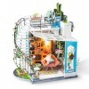 Rolife Kit de construction de maison de poupée miniature Duplex Loft - Cadeaux pour adolescents/adultes Doras Loft 