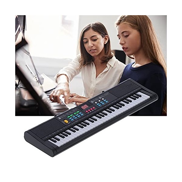 Piano multifonctionnel, petit écran de piano à clavier MQ6186 61 touches pour performance pour débutant enfant adulte