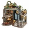 Flever Maison de poupée miniature à faire soi-même avec meubles pour cadeau romantique de Saint-Valentin maison magique de W