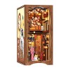 Fsolis YS07 Kit de bricolage pour coin de livres, maison de poupée miniature 3D en bois, serre-livres, étagère décorative, bi