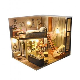 Blocs de construction manuels de modèle dassemblage de bricolage manuel Simulation Miniature maison de poupées Jouets avec d