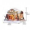 HLONGG Nuit de Noël DIY Mini Dollhouse Kit avec mobilier de Musique Miniature en Bois 3D pour Construire Une idée Artisanale 