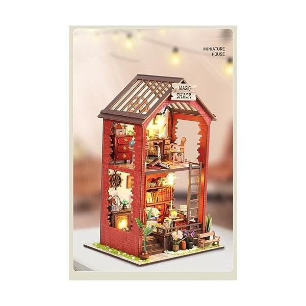 Assembler des modèles de bâtiments Pour: Dyg Wooden Magic Hut Casa Kit de patchwork miniature avec maison de jouets Puzzle de