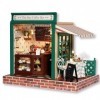 NXYDQ Bricolage Dollhouse Meubles en Bois Miniature Kit, Main Mini Craft House Plus Dust Cover & LEDlight, Cadeau danniversa