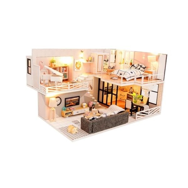 Toyvian Mini Maison Maison De Poupée Kit Jouets pour Enfants Kits De Petite Maison Jouet pour Enfants Mini Maison De Poupée J