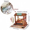 Maison De Poupée en Bois avec Meubles Kits DÉclairage LED Modèle De Construction De Snack-Bar Chinois Miniature Puzzle Jouet