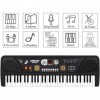 Clavier de Piano 61 Touches, Portable Clavier électronique de Piano avec Microphone et câble USB Musical Instrument Piano pou