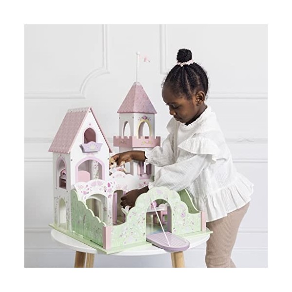Le Toy Van - Wooden Toy Educational Fairybelle Wooden Palace Doll House Fairy Princess Castle Play Set, Pretend Play Wooden C