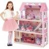 ROBUD Maison de poupée en Bois pour Filles, Jouets pour Enfants, Maison de poupée avec Accessoires de Meubles, Maison de poup