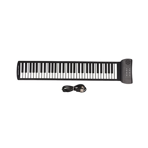 Piano Enroulable, 61 Touches Clavier électronique Portable Pliable  Bluetooth MIDI Clavier Piano pour Ordinateur Tablettes Pre