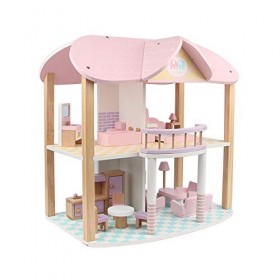 luckiner Maison de poupée miniature à faire soi-même - Kit de maison de poupée mignon - Mini maison 3D faite à la main - Cade