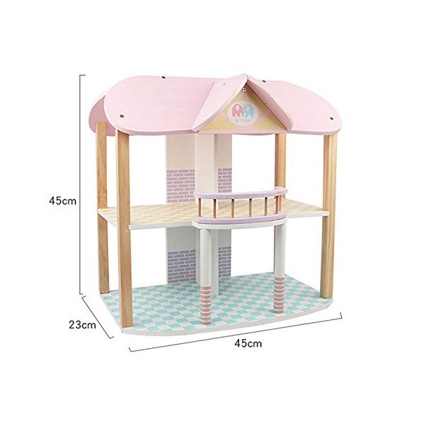 luckiner Maison de poupée miniature à faire soi-même - Kit de maison de poupée mignon - Mini maison 3D faite à la main - Cade