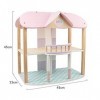 luckiner Maison de poupée miniature à faire soi-même - Kit de maison de poupée mignon - Mini maison 3D faite à la main - Cade