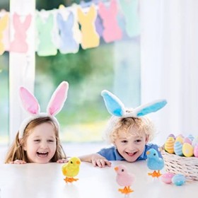 The Twiddlers 10 Jouets à Remonter Sauter Mécaniques Poussins & Lapins de Pâques - Souvenirs & Cadeau pour Garçons & Filles, 