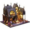 Flever Maison de poupée miniature à faire soi-même avec meubles pour œuvre dart romantique cadeau Luna Magic House 