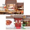 Modèle De Maison De Poupée De Ville Antique Datang De Style Chinois avec Lumière LED Kit De Maison De Poupée Miniature avec M