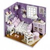 Jeu Cerveau 3D Puzzles Main Miniature Dollhouse Kit DIY Sweet Soleil Cabin Dollhouses Accessoires Maisons de poupées avec des