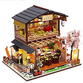 Maison De Poupée Miniature avec Meubles, Kit De Maison De Poupée en Bois Bricolage Plus Anti-Poussière Et Mouvement Musical, 
