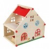 Abaodam 1 Ensemble Maison De Jeu 3D Maison Miniature en Bois Bricolage Kit en Bois Ensemble De Jeu en Bois Petit Animal Maiso