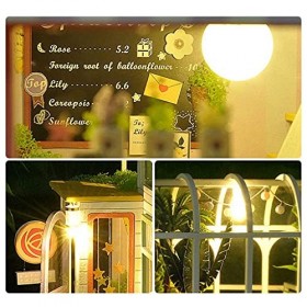 Kit De Modèle De Maison De Poupée Miniature en Bois Bricolage, Kit DArtisanat De Mini Chambre avec Housse Anti-Poussière Et 