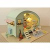 Bricolage maison de poupées en bois artisanat Kit miniature-boîte à musique modèle de caravane contrôleur vocal boîte à musiq