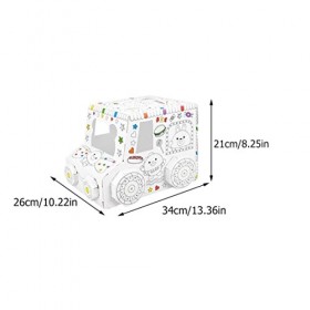 Toyvian 9Pcs Kit Puzzles Drôle Cadeau Playhouse Filles Anniversaire Coloriage Mouton Papier Panier Jouets Dessin D Mongol Car