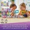 LEGO 41704 Friends L’Immeuble de La Grand-Rue: Maison de Poupée, Jouet à Construire avec Café et Salon de Coiffure, Heartlake