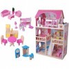 Beeusaert-Braet - 42004109KID - Maison de Poupée en Bois avec Accessoires 17 Pièces 90 x 59 x 33 cm