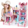 Kit maison de poupée 2023 avec 6 poupées COOLFOX Dream House pour filles de 6 ans et plus [famille miniature] Maison de poupé