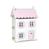 Le Toy Van - Sweetheart Cottage Large Wooden Doll House With Furniture , Boys & Girls 3 Storey Wooden Dolls House Play Set - 