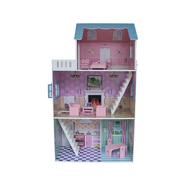 Liberty House Toys "Maison de Ville Maison de poupée avec Meubles Multicolore 