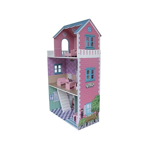 Liberty House Toys "Maison de Ville Maison de poupée avec Meubles Multicolore 