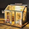 BTTNW Maison De Poupée Miniature Bricolage Salle Miniature Set-Construction en Bois Modèle Kit-bâtiment en Bois Set-Mini Mais