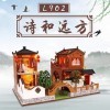 XBSLJ Maisons pour poupées Kit de Maison de poupée Miniature Bricolage Mini Maison en Bois avec lumières LED et boîte à Musiq