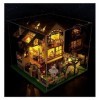 FLYUFO Assembler des modèles de bâtiments for : Grande Villa Maison de poupée avec Meuble Construction Chalet Famille for Enf