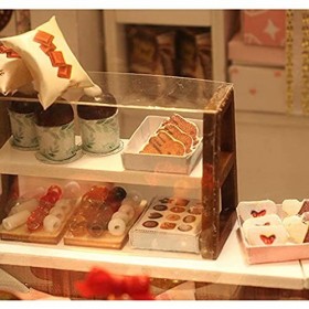 Kit De Modèle De Maison De Poupée Miniature Bricolage, Maison Verte avec Housse Anti-Poussière, Meubles Et Lumière LED, Kits 