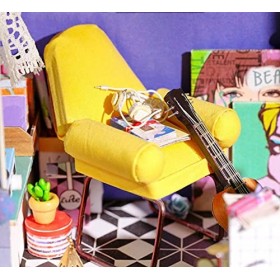 Maison en Bois Bricolage Maison De Poupée LilyS Porche Villa en Bois Faite À La Main Modèle De Maison dart Assemblé Cadeau 