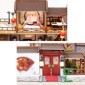 Kit De Maison De Poupée Assemblé À La Main/Mouvement De Musique/Kit De Meubles avec Lumières LED pour Parents, Enfants Et Pro