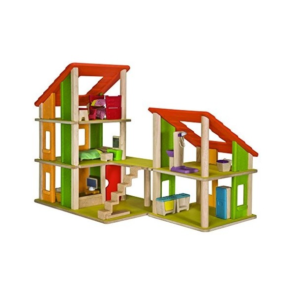 Plantoys- Chalet Dollhouse with Furniture, PT7602, Wood