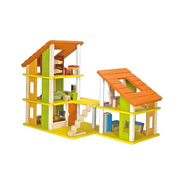 Plantoys- Chalet Dollhouse with Furniture, PT7602, Wood