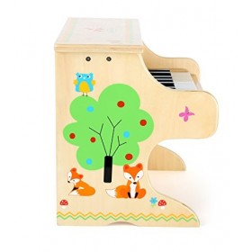 Small Foot 10724 Piano Petit Renard, en Bois, Instrument pour Enfants pour Les Premiers Pas dans Le Monde de la Musique, Beig