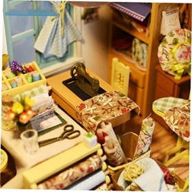 Toyvian 1Pc Miniature Maison Assemblée Miniature Bricolage Maison Jouet Miniature Maison Modèle Bricolage Maison Modèle en Bo