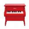 Hape - Petit Piano Rouge en Bois - Instrument de Musique pour Enfant - Jouet Musical dApprentissage 3 ans - Fille et Garçon 